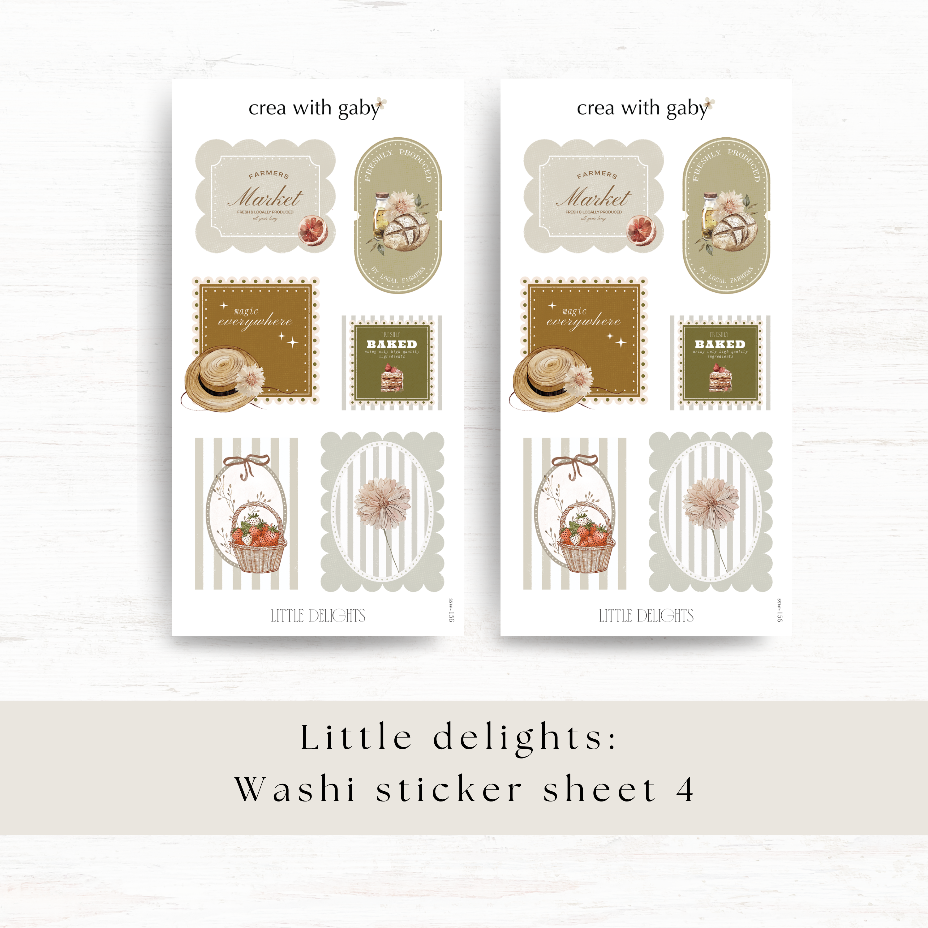 Crea wiht Gaby - Deco sticker - Little delights no 4