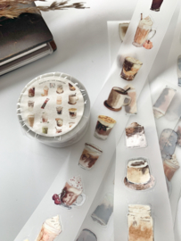 Kiss-cut Pet tape SAMPLE  Everything Coffee Katkreates