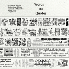 Words and Quotes  Sample  2.5 meter