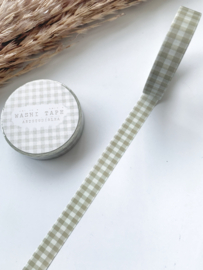 Washi tape Studio Lea - Thin soft colored gingham Olive