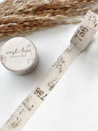 Washi tape Studio Lea - Vintage Numbers 20mm