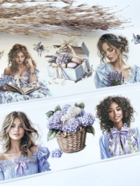 Lilac / Blue garden  Sample 2.5 meter