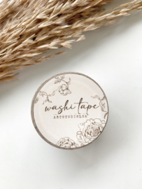 Washi tape Studio Lea -   Vintage Whimsical Flower BEIGE