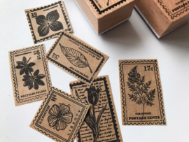 Postzegel stempel 'zwarte bladeren