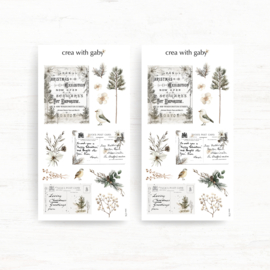 Crea wiht Gaby - Deco sticker - Vintage Christmas Wishes no 1