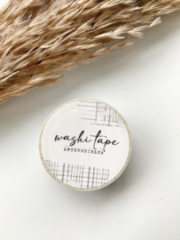 Washi tape Studio Lea - Vintage Grid Black