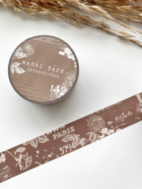 Washi tape Studio Lea - Distressed Rose Vintage DARK