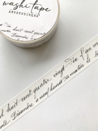 Washi tape Studio Lea - Black &White Vintage Hand writing