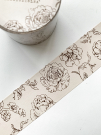 Washi tape Studio Lea -   Vintage Whimsical Flower BEIGE
