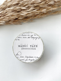 Washi tape Studio Lea -   Vintage handwriting 20mm White