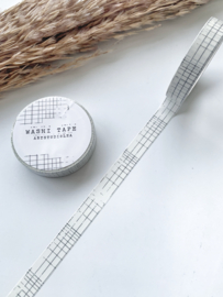 Washi tape Studio Lea - Thin Vintage Grid White