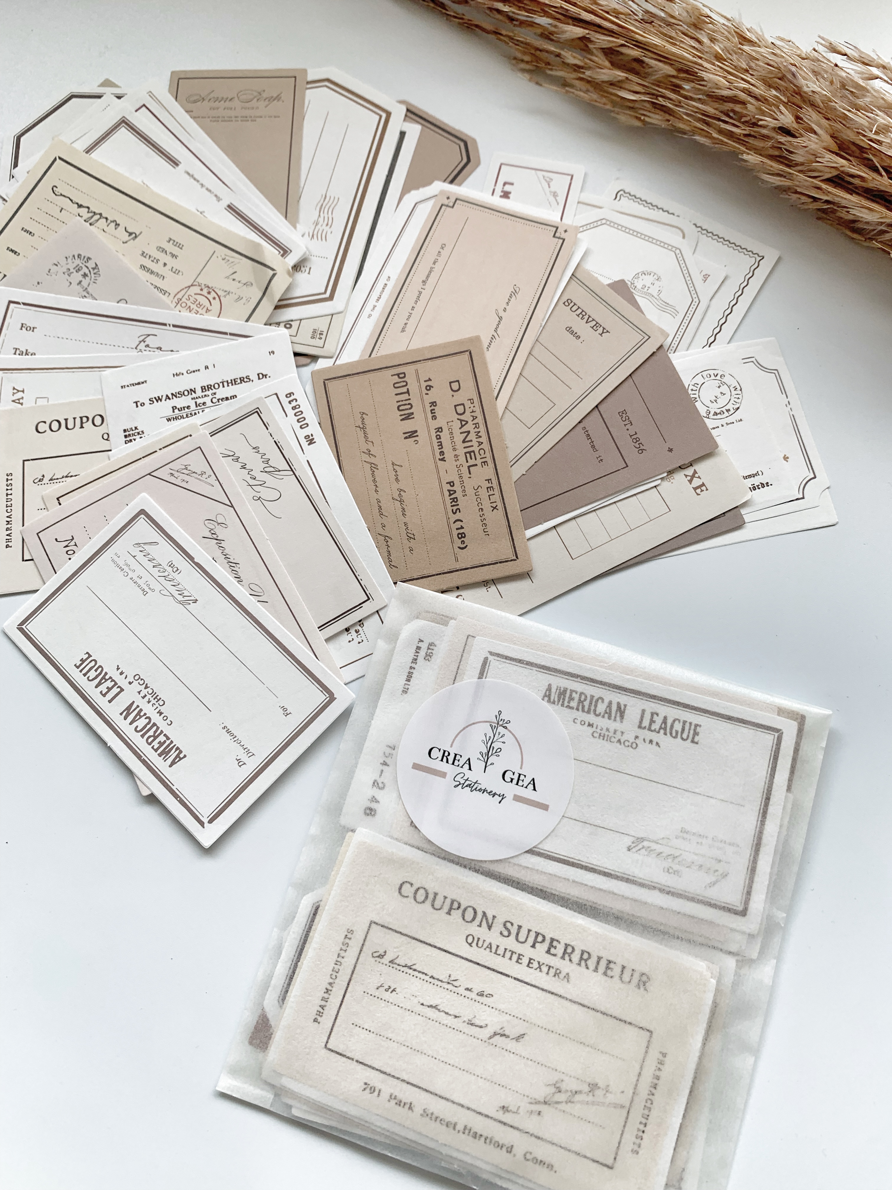 Pakketje Vintage Etiketten