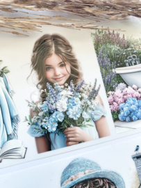 Lilac / Blue garden  Sample 2.5 meter