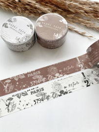 Washi tape Studio Lea - SETJE Distressed Rose Vintage WHITE/ DARK