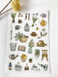 Garden Stickers Pion Rub-on
