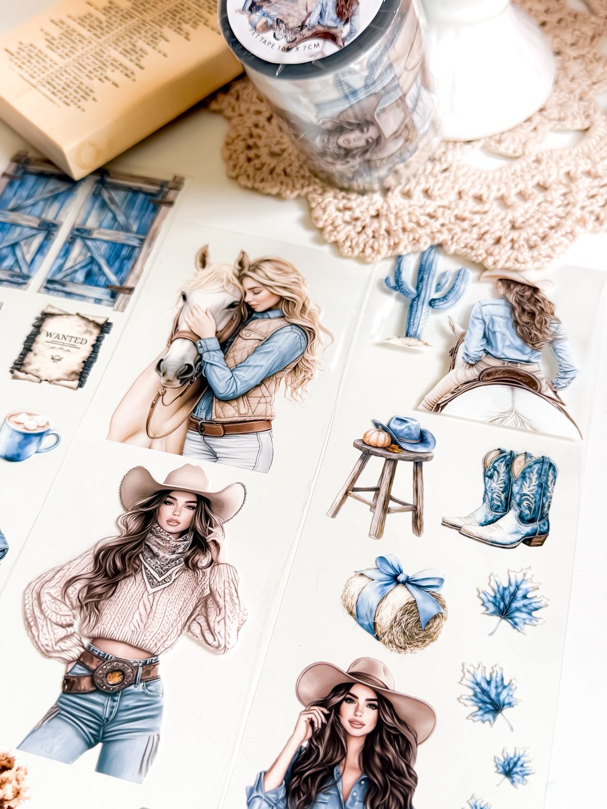 Ma.Journaling  Blue Western 3D Pet sample