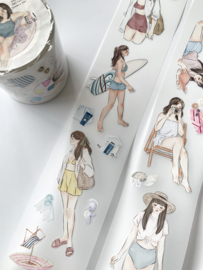 Kiss-cut Pet tape SAMPLE  Swim Time Katkreates