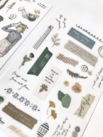Geschetste meisjes rub-on stickers nummer 3