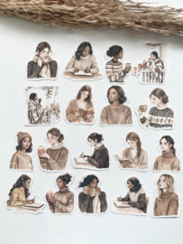 Studio by Lea - sticker pakketje  Cozy Autumn Girls