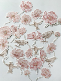 Studio by Lea - Sticker Cottage Peonies and Birds