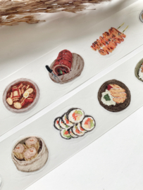Kiss-cut Pet tape SAMPLE  Asian Food Katkreates