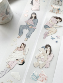 Kiss-cut Pet tape SAMPLE  Night Time Katkreates