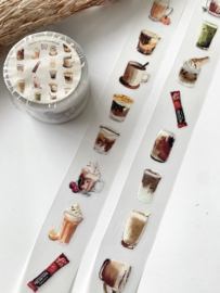 Kiss-cut Pet tape ROL  Everything Coffee Katkreates
