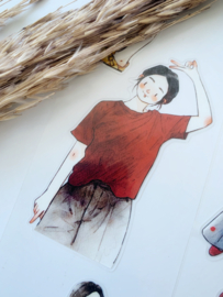 pre-cut Pet tape SAMPLE  DING.DING 42C ROOD