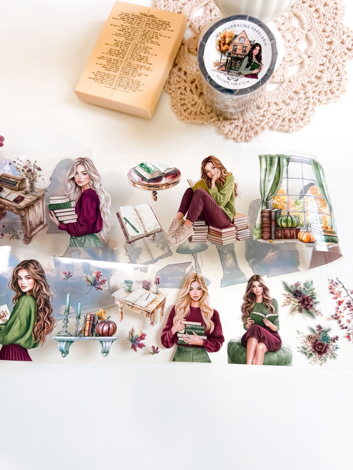 Ma.Journaling  Autumn Library 3D Pet sample
