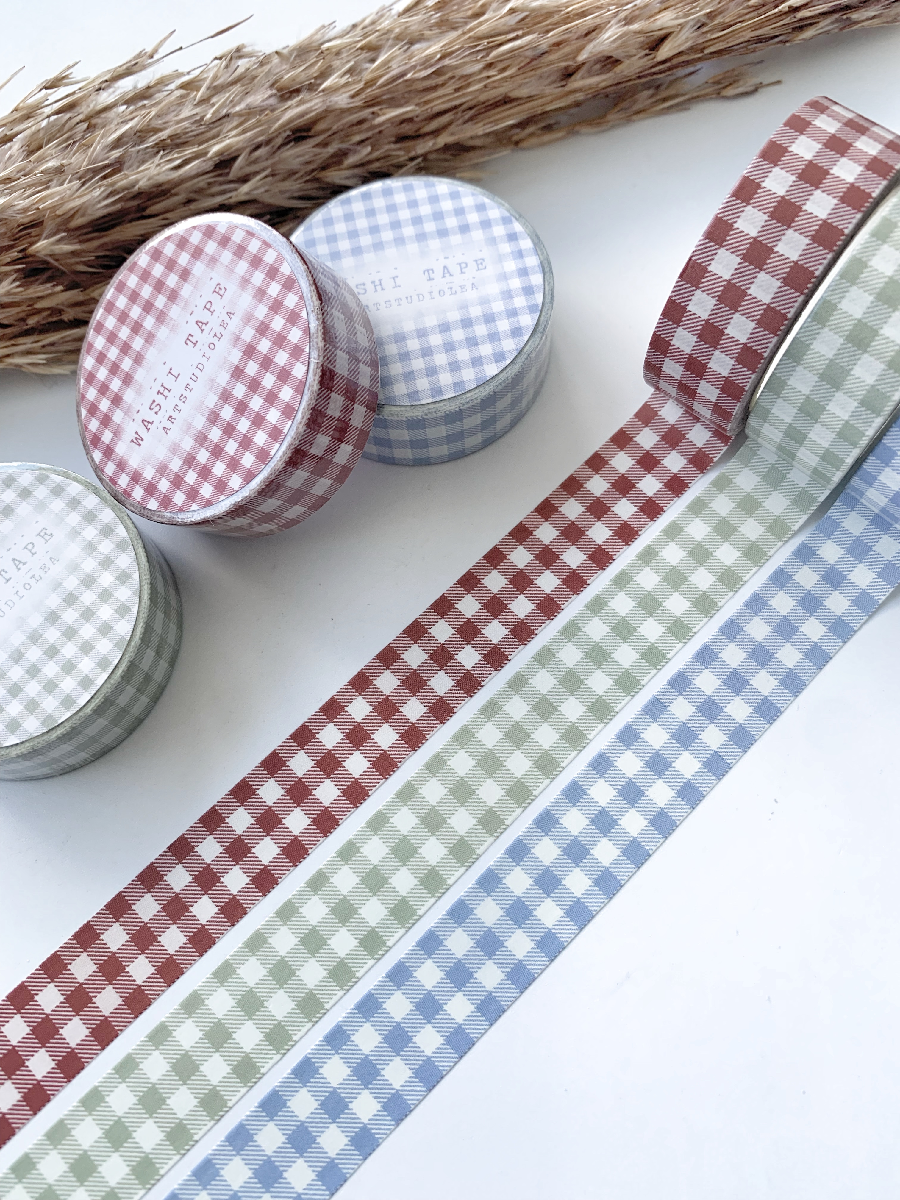 Washi tape Studio Lea - Summer gingham grid RED