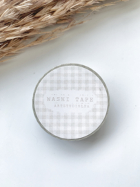 Washi tape Studio Lea - Thin soft colored gingham Nude