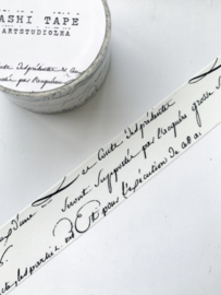 Washi tape Studio Lea -   Vintage handwriting 20mm White