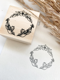 Stempel Bloemen Krans