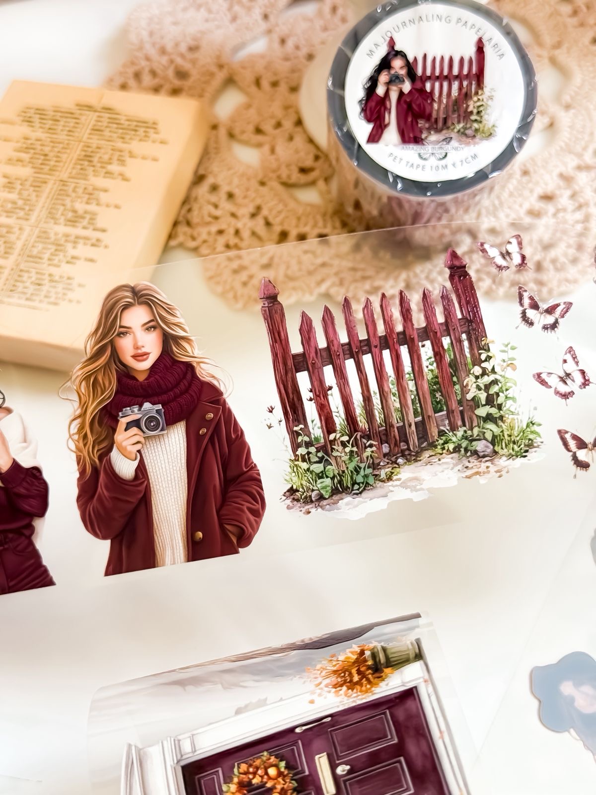Ma.Journaling  Amazing Burgundy 3D Pet sample