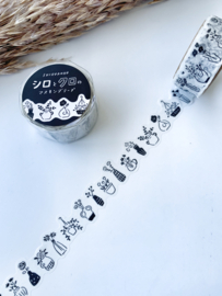 Mindwave Masking tape Black/With Flower