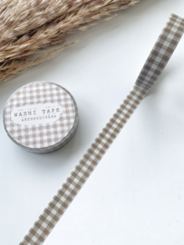 Washi tape Studio Lea - Thin soft colored gingham Brown