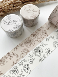 Washi tape Studio Lea -   Vintage Whimsical Flower BEIGE