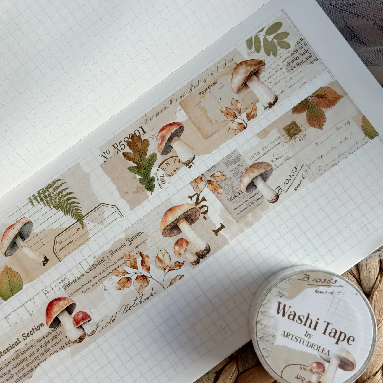 Washi tape Studio Lea    30mm Mushroom Collage
