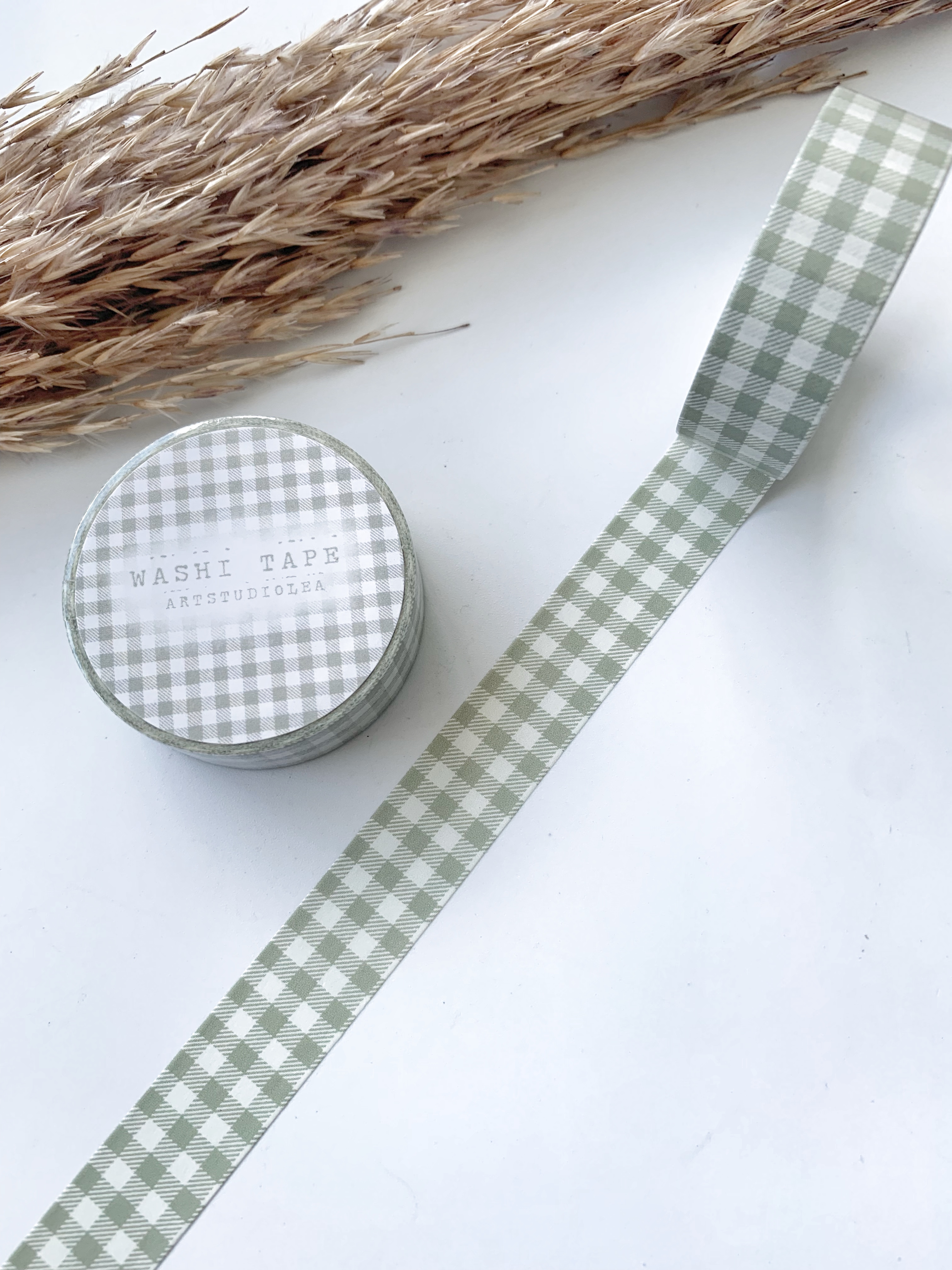 Washi tape Studio Lea - Summer gingham grid GREEN