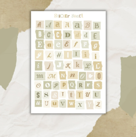 Studio by Lea - sticker  Cottage Core Scraps Alphabet