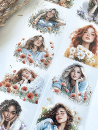 Cowgirl / Girl and spring meadow Sample 2.5 meter