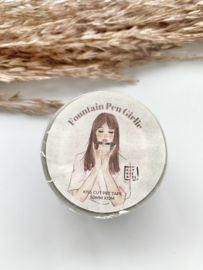 Kiss-cut Pet tape ROL  Fountain Pen Girlie Katkreates