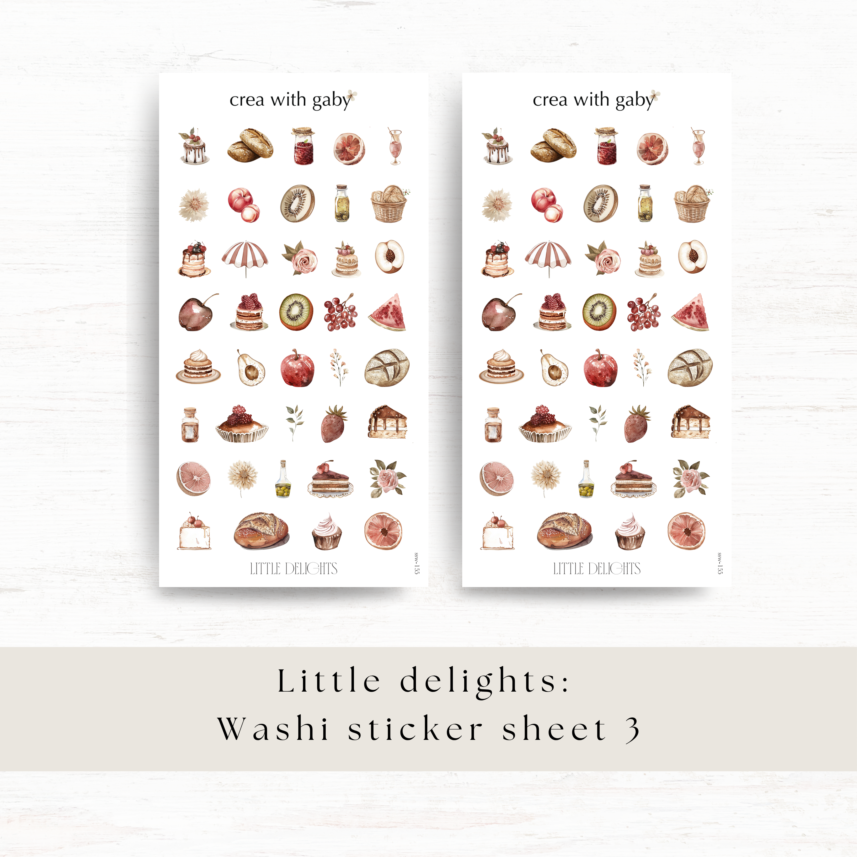 Crea wiht Gaby - Deco sticker - Little delights no 3