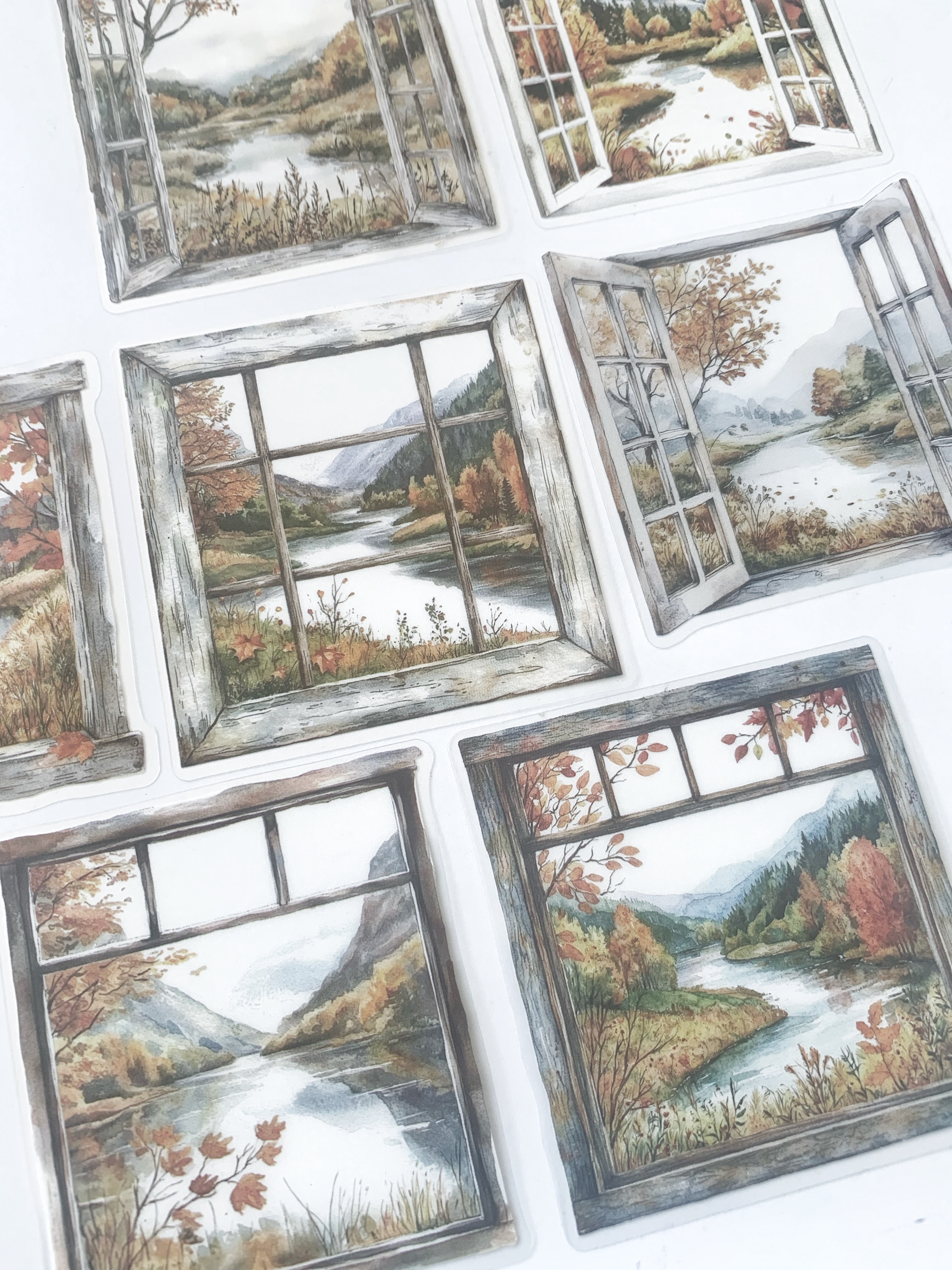 Pakketje Pet stickers Herfst ramen