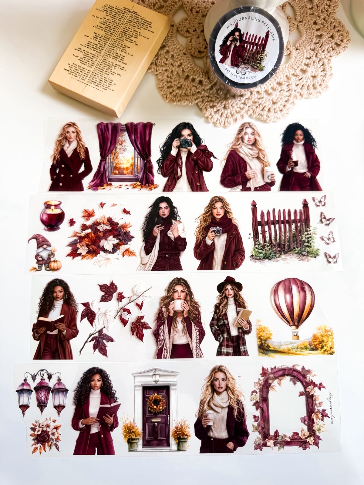 Ma.Journaling  Amazing Burgundy 3D Pet sample