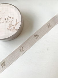 Washi tape Studio Lea   Vintage Birds Grid