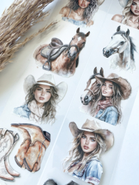 Cowgirl / Girl and spring meadow Sample 2.5 meter