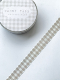 Washi tape Studio Lea - Thin soft colored gingham Nude