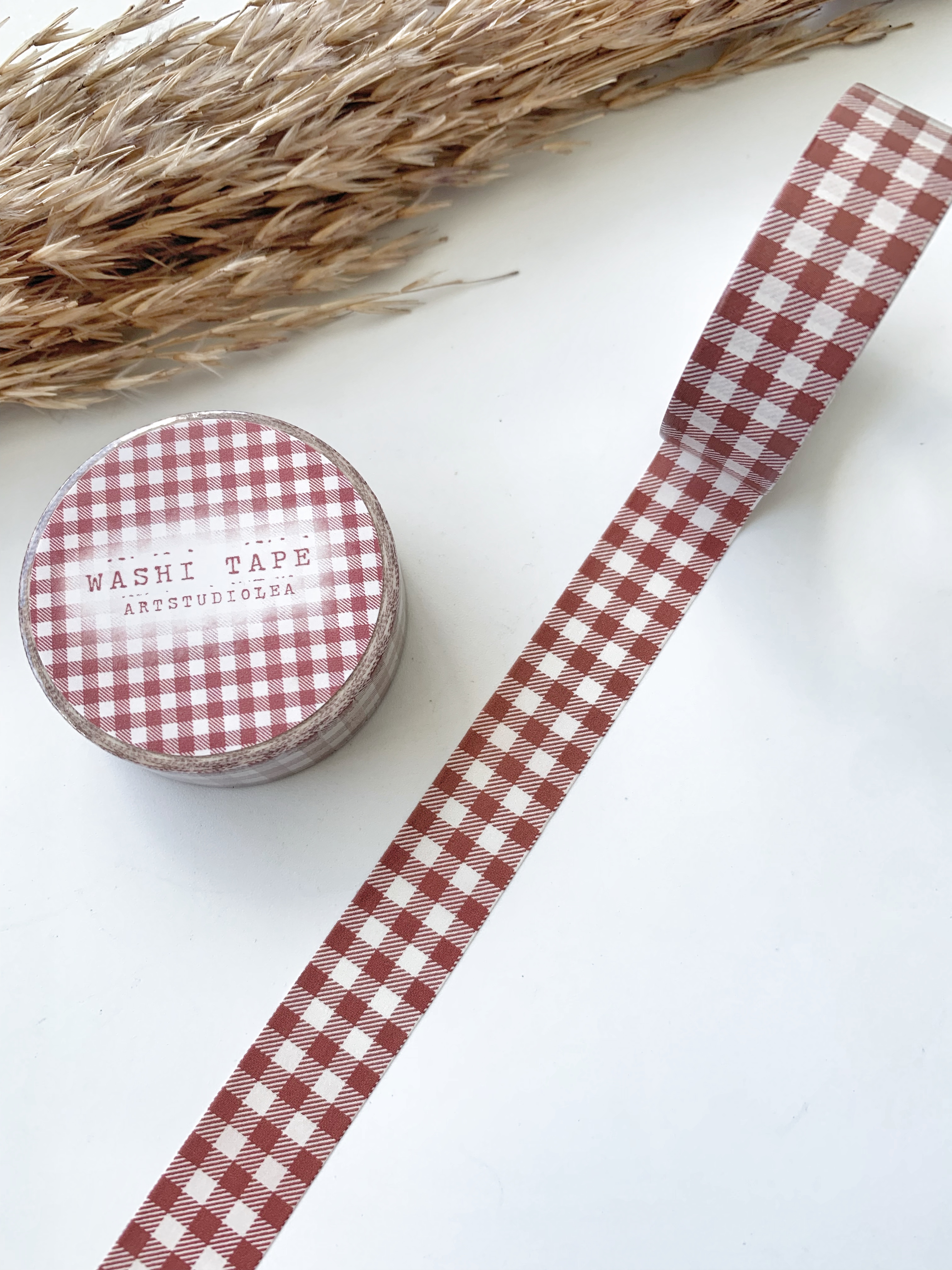 Washi tape Studio Lea - Summer gingham grid RED