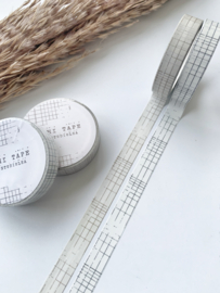 Washi tape Studio Lea - Thin Vintage Grid White